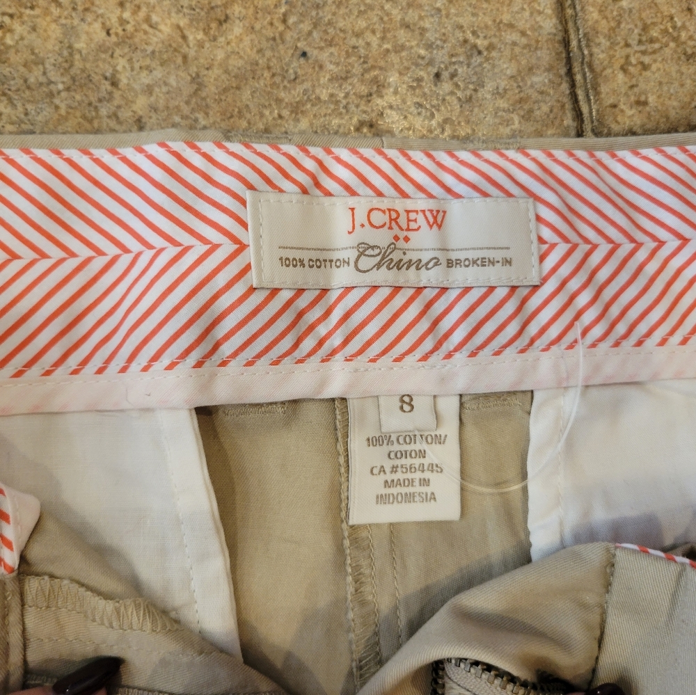 Size 8 J Crew Chino Shorts